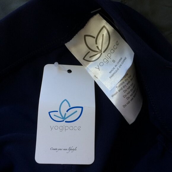NEW Yogipace Yoga Dress Pants Straight Leg Stretch Navy 2 Back Pockets NWT Small - Picture 5 of 8